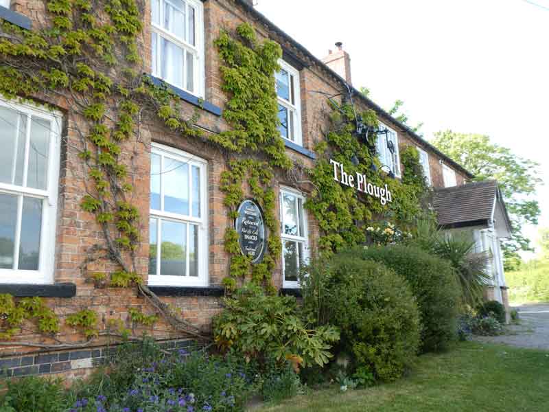 Exterior view of The Plough pub, Normanton on the Wolds